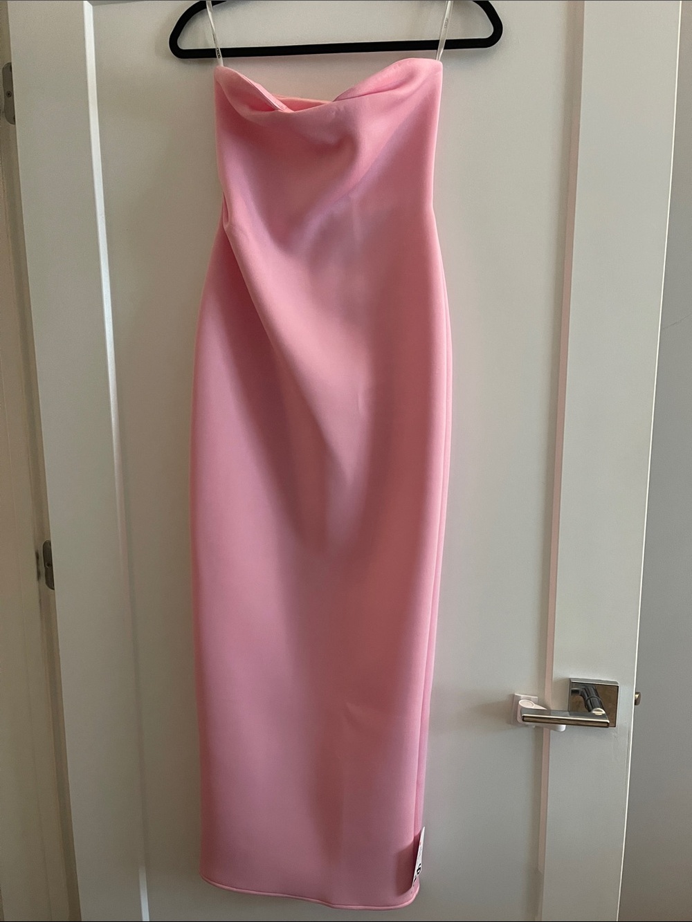 ASOS Strapless Pink Maxi Column Dress